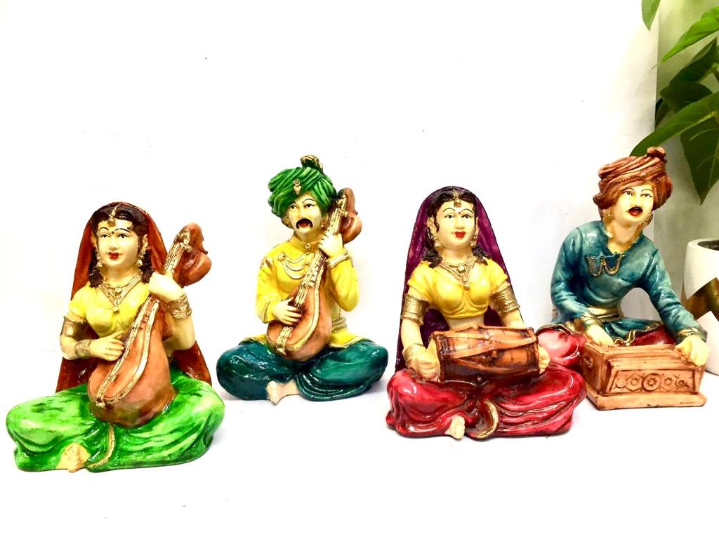 Lady Musician Villagers Exclusive Theme Figurines Various Design Tamrapatra