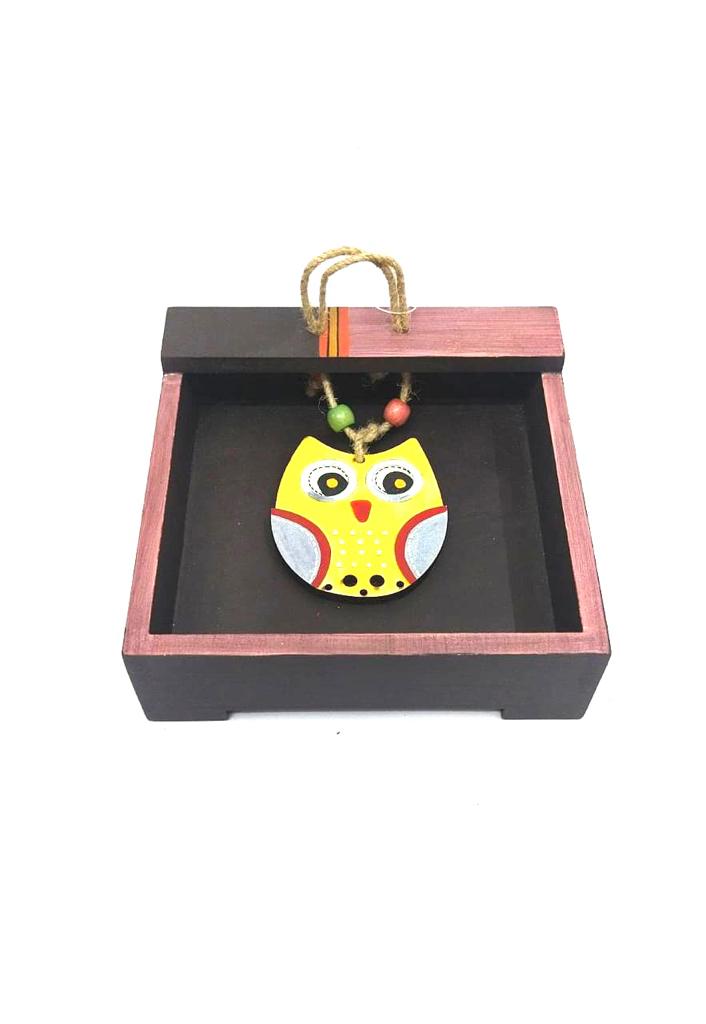 Owl Collection Napkin Holder Painted With Classic Colors By Tamrapatra