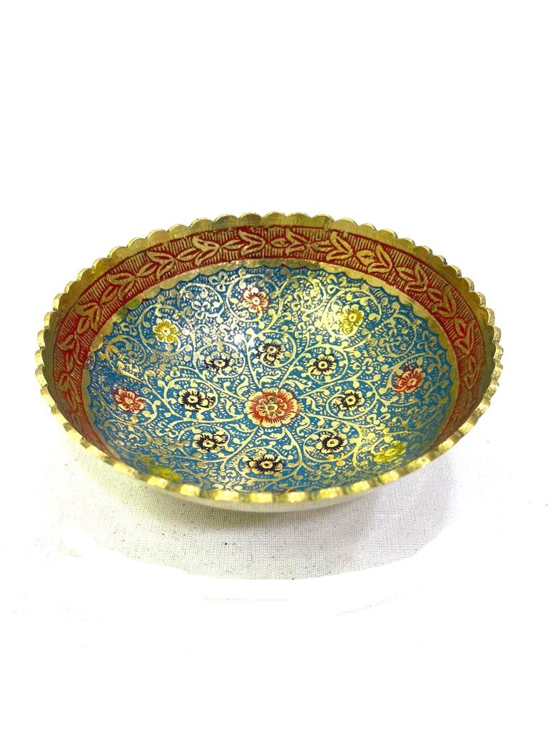 Brass Inlay Artwork For Serving Multipurpose Bowls Royal Touch By Tamrapatra