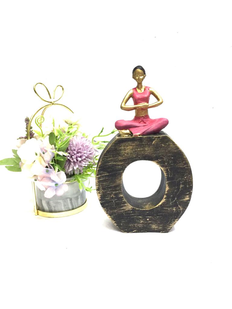 Love Yoga Sitting On Letters Exclusive Set Of 4 Unique Home Décor Tamrapatra