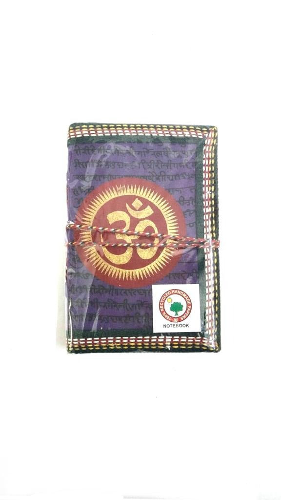 Om Design Purple Shade Handmade Diary With Exciting Designs Gift Tamrapatra