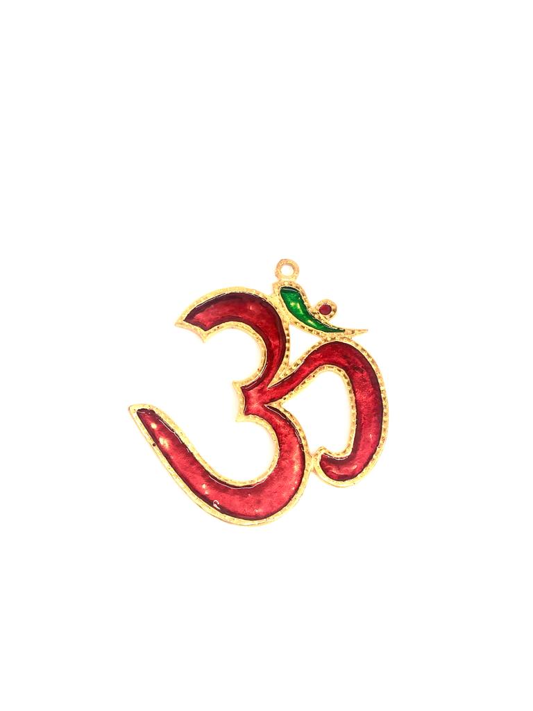 Auspicious Om Swastik Shubh Labh Hanging Crafts Handmade Gifts By Tamrapatra