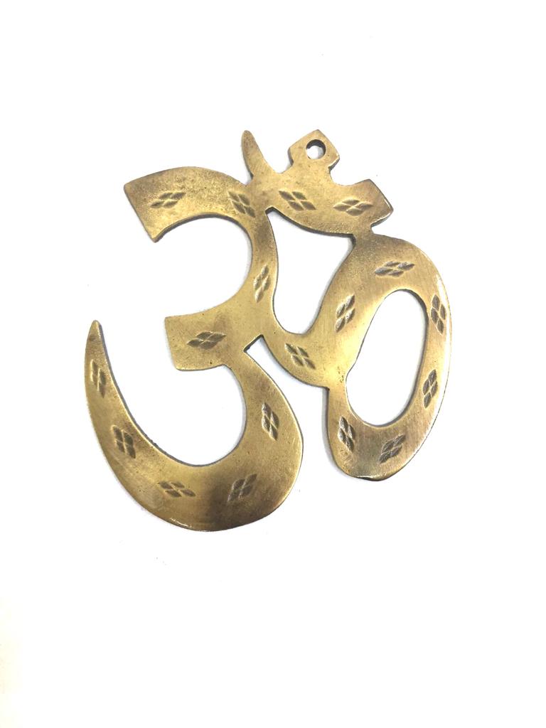 Brass Hanging Om Symbol Of Meditation For Vastu Decoration By Tamrapatra