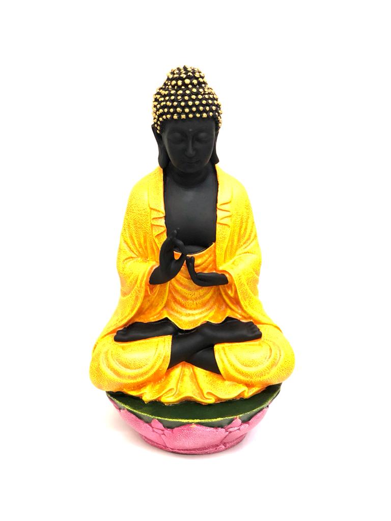 Meditating Sculpture Of Buddha On Lotus Shaped Base Exclusively At Tamrapatra
