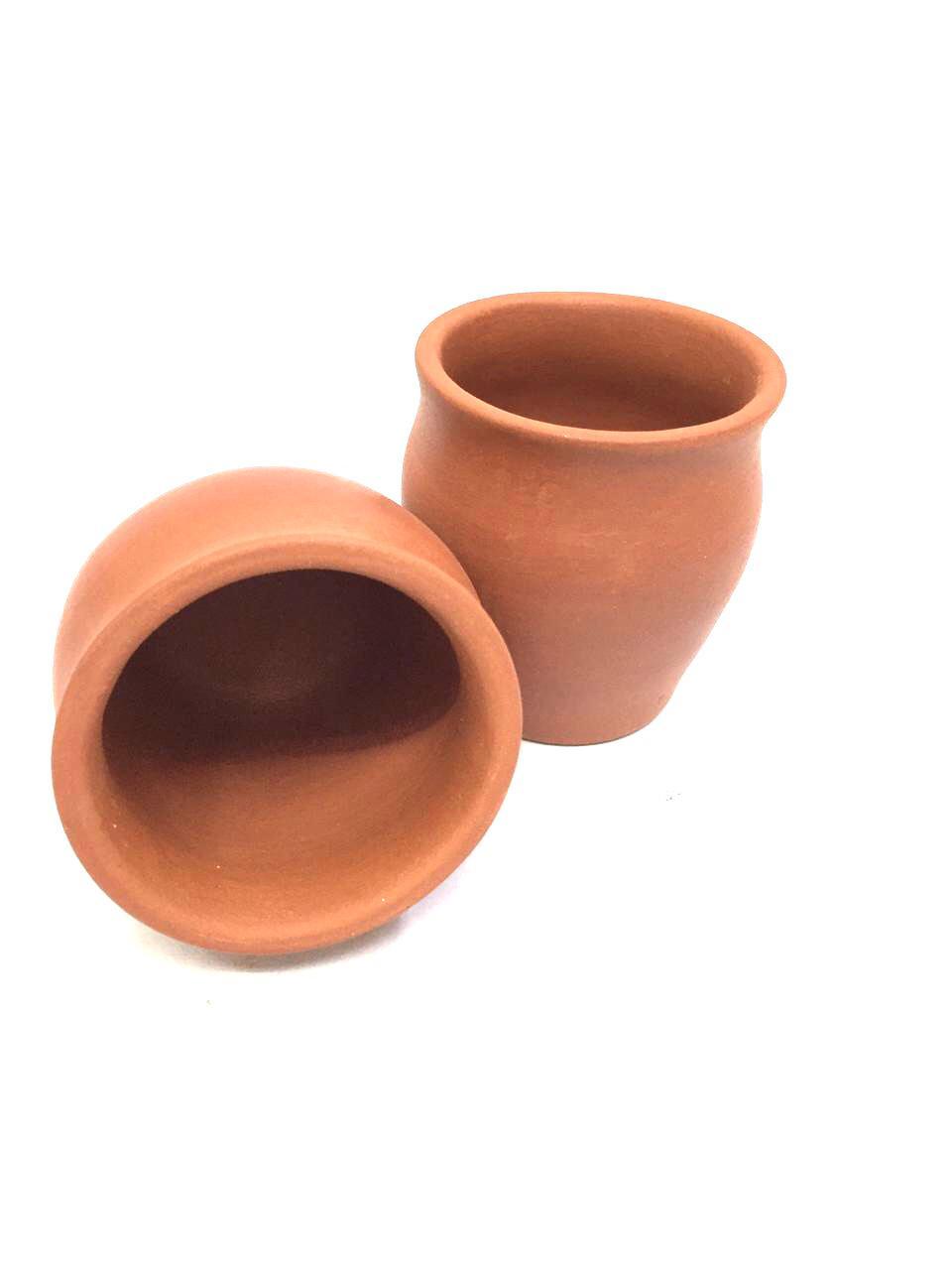 Standard Terracotta Kulhads In Plain & Glazed Set Of 6 Earthenware Tamrapatra