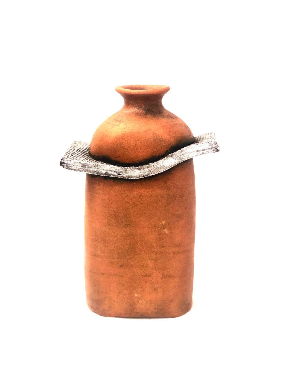 Excellent Artist's Representation Of Clay Pottery In Terracotta By Tamrapatra