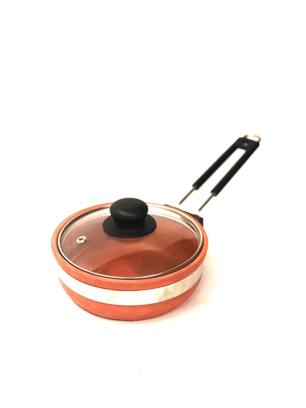 Superior Quality Frying Pan With Glass Lid & Easy To Handle Tamrapatra - Tamrapatra