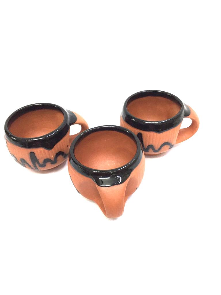 Pari Cup Set Of 6 Glazed Mugs Dinnerware Largest Earthen Collection Tamrapatra