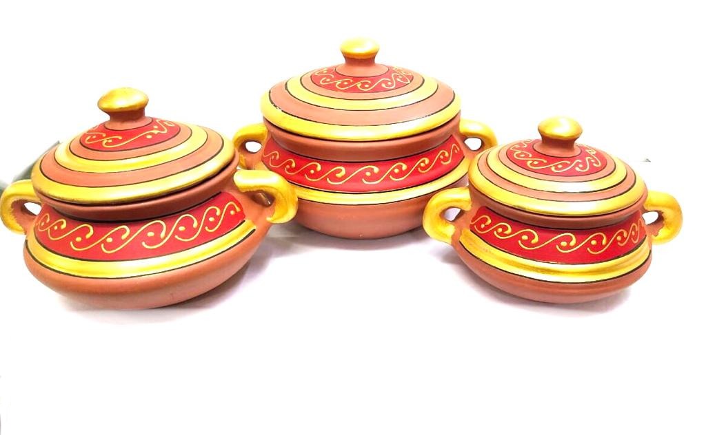 Patili Hand Painted Earthenware Cookware Utensils Delicious Food By Tamrapatra
