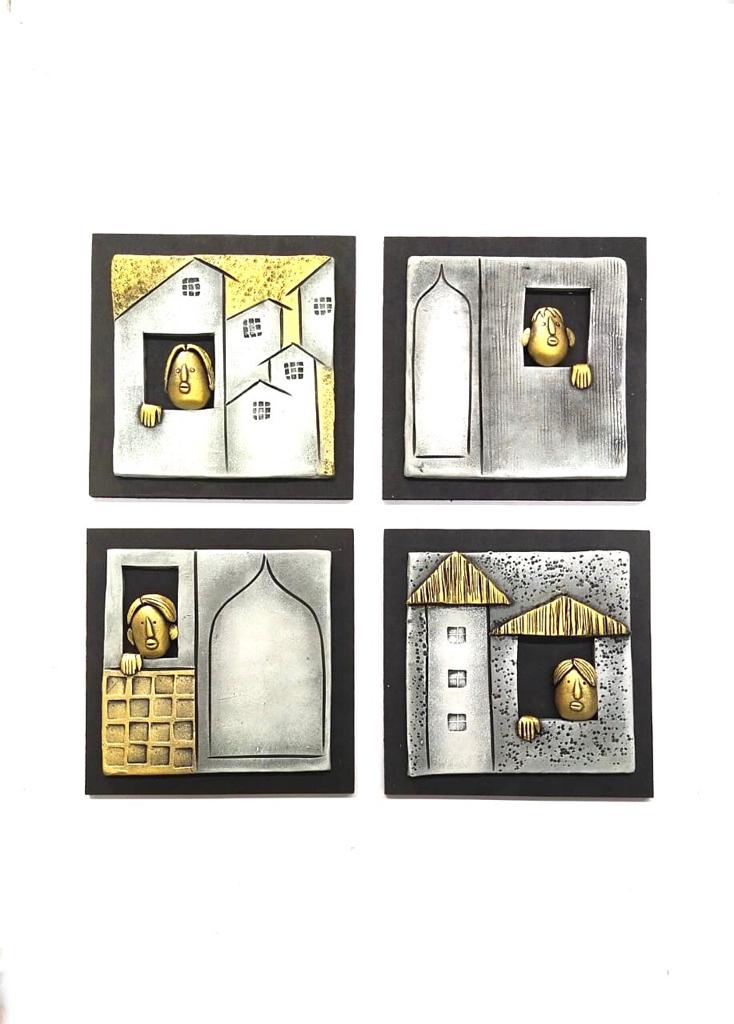 Handcrafted Adorable Peeping Faces From Home Windows Wall Décor Tamrapatra