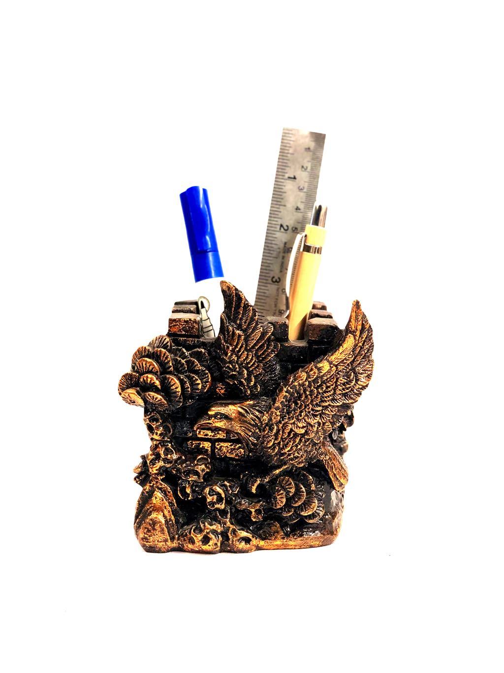 Eagle Style Resin Crafts Utility Pen Stand Excellent Quality By Tamrapatra