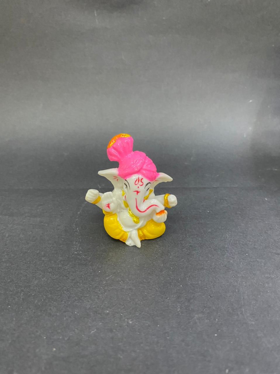 Turban Ganesha Cute Figure For Car Dashboard Spiritual Décor By Tamrapatra