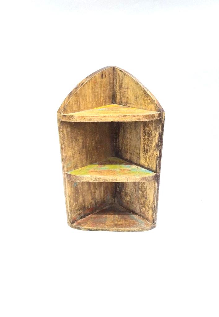 Wooden Shelf Rustic Design Handcrafted Art & Décor Exclusively At Tamrapatra