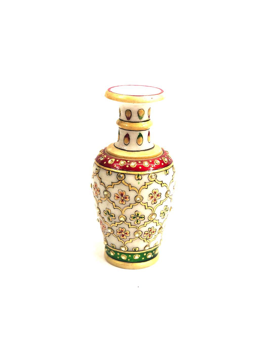 Designer Marble Flower Vase Decor Handicrafts Wholesaler Tamrapatra