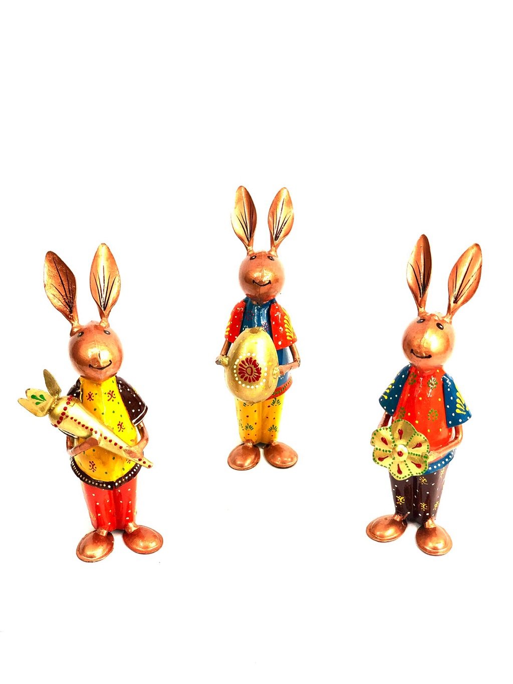 Metal Showpiece Rabbit Kid's Room Decorative Objects Artefacts By Tamrapatra