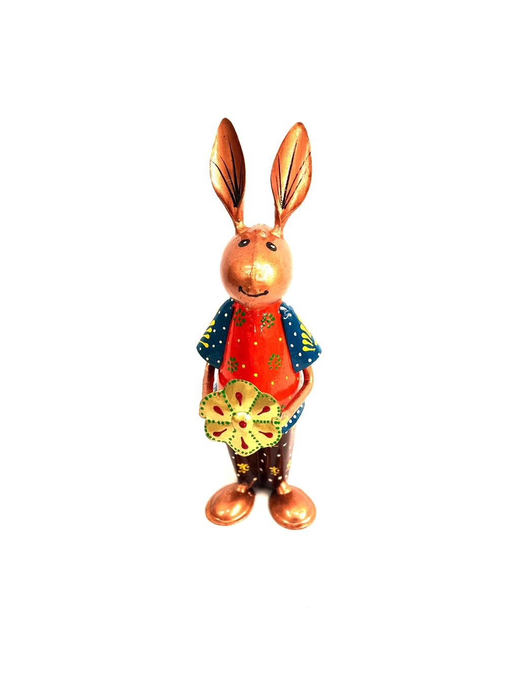 Metal Showpiece Rabbit Kid's Room Decorative Objects Artefacts By Tamrapatra