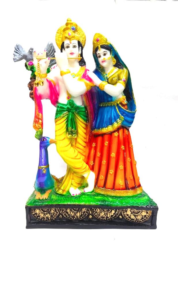 Radha Krishna Statue Idols Showpiece Spiritual Artwork Home Décor By Tamrapatra