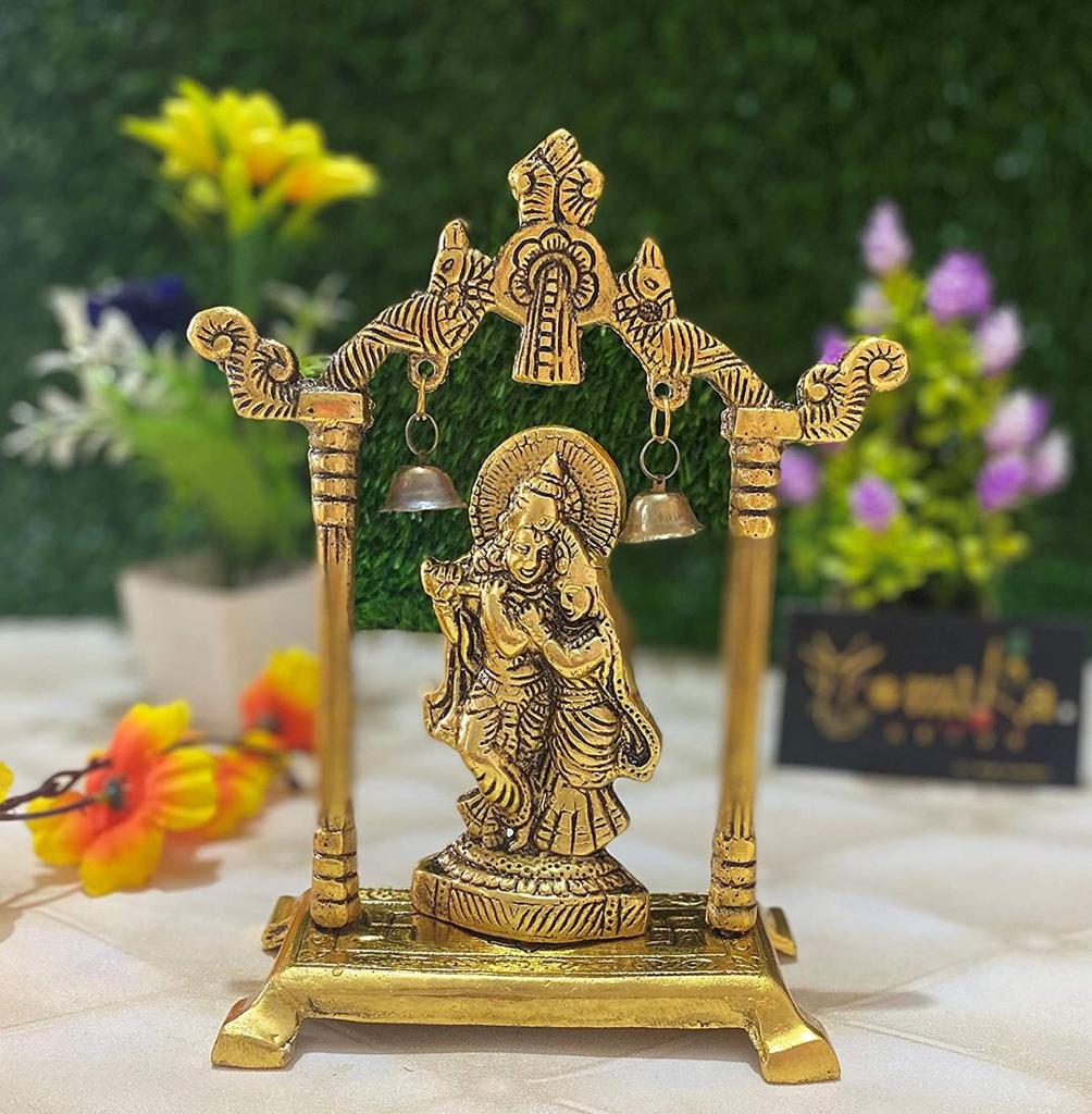 Metal Radha Krishna Symbol Of Love Religious Idols Handcrafted By Tamrapatra