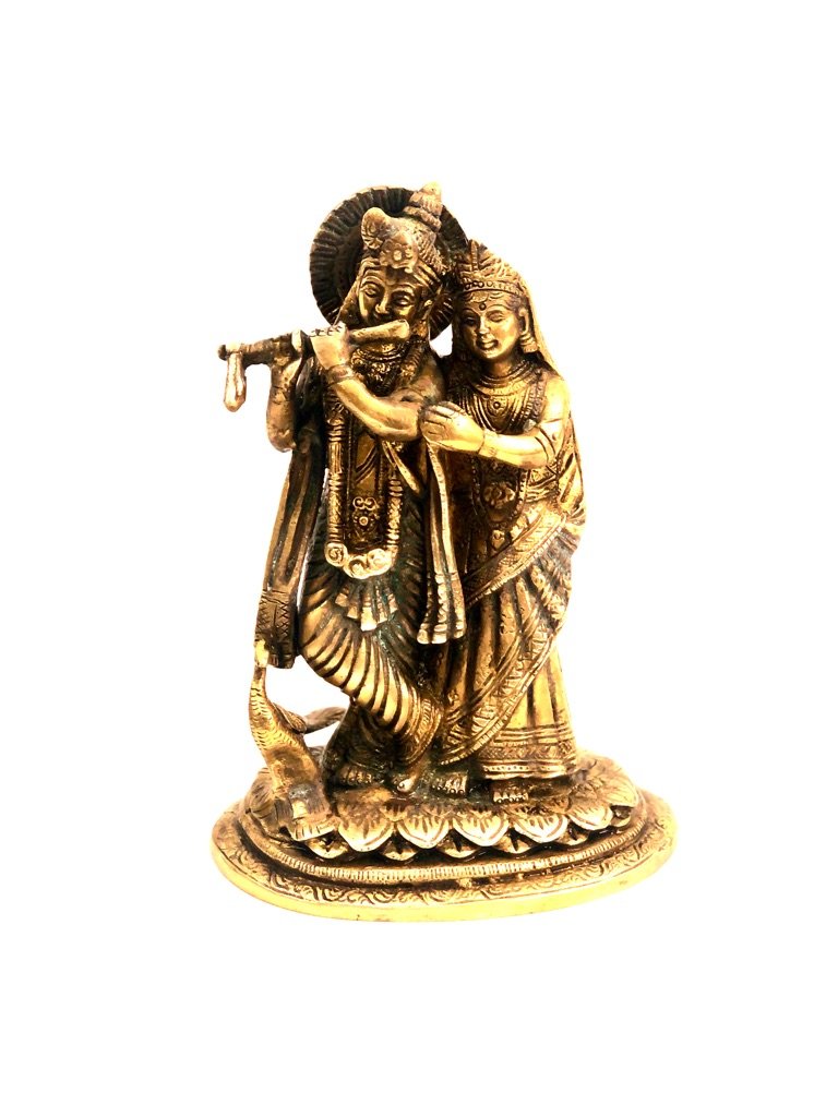 Radha Krishna Brass Showpiece Home Decor Export Quality Brass By Tamrapatra