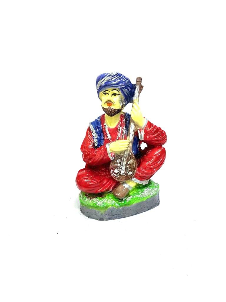 Male Villager Musicians In Traditional Resin Collectible Home Décor Tamrapatra