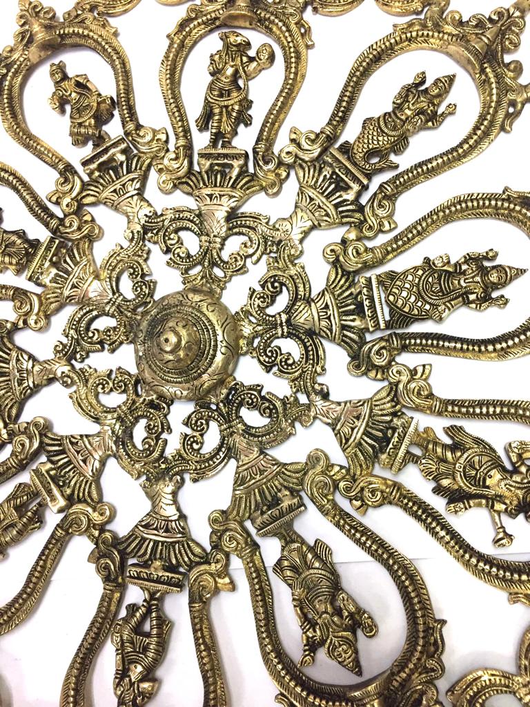 10 Avatar Vishnu High Quality Premium Brass Wall Art Collection By Tamrapatra