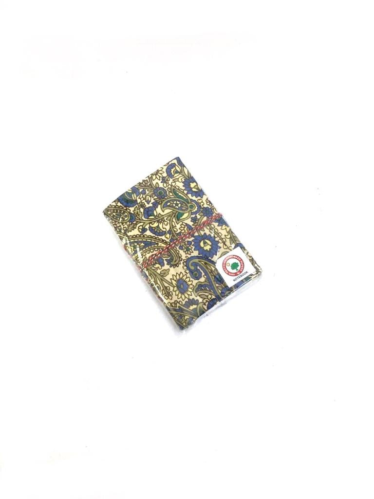 Handcrafted Made In India Diary With Cloth Floral Painted Size S By Tamrapatra