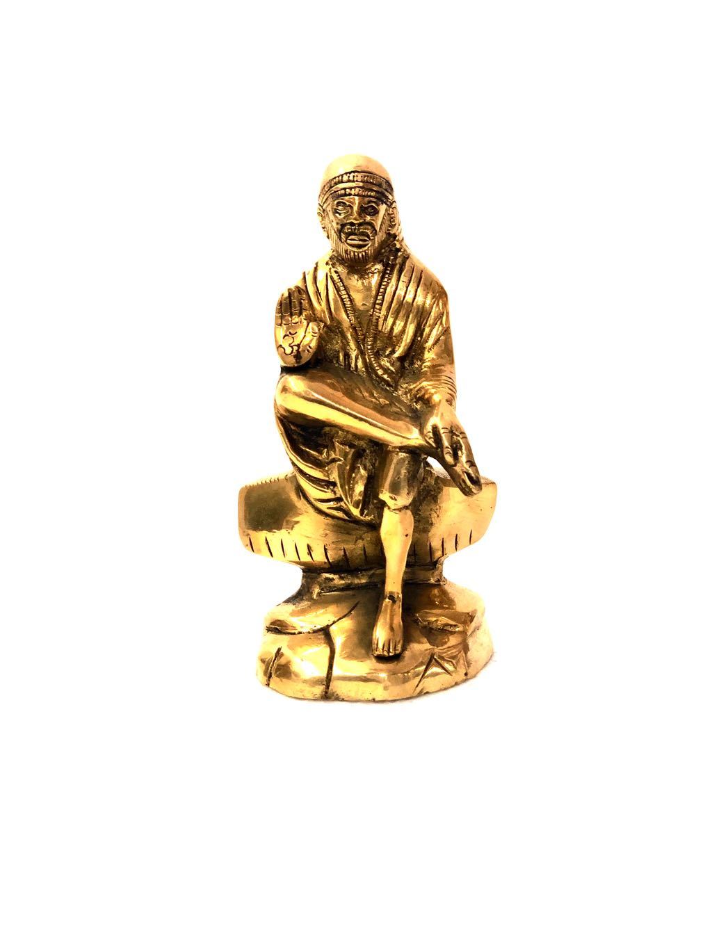 Sai Baba Of Shirdi 'Indian Spiritual Master' Brass Idol Tamrapatra - Tamrapatra
