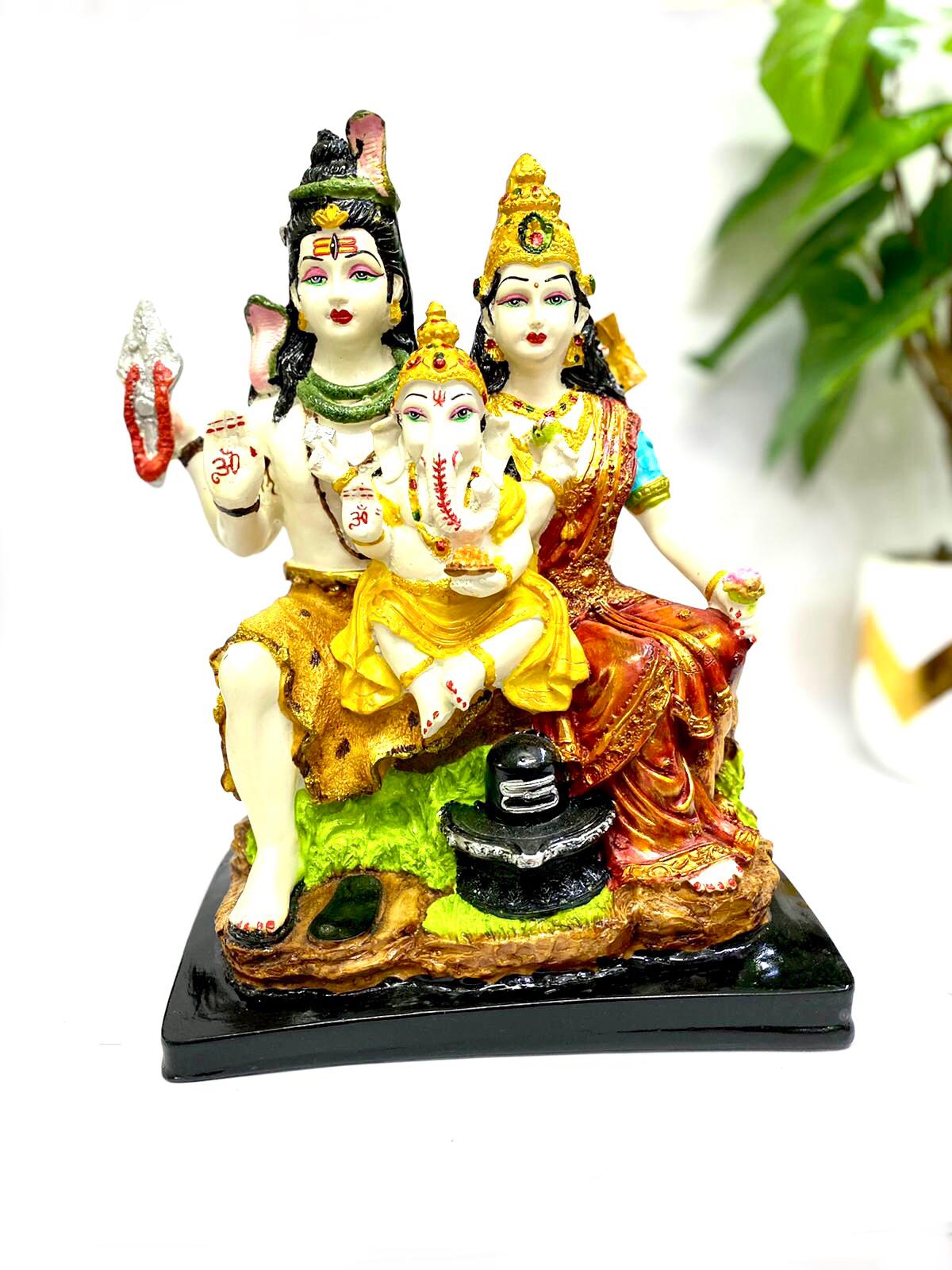 Shiv Family Spiritual God Statue Religious Gifting's & Collectible From Tamrapatra