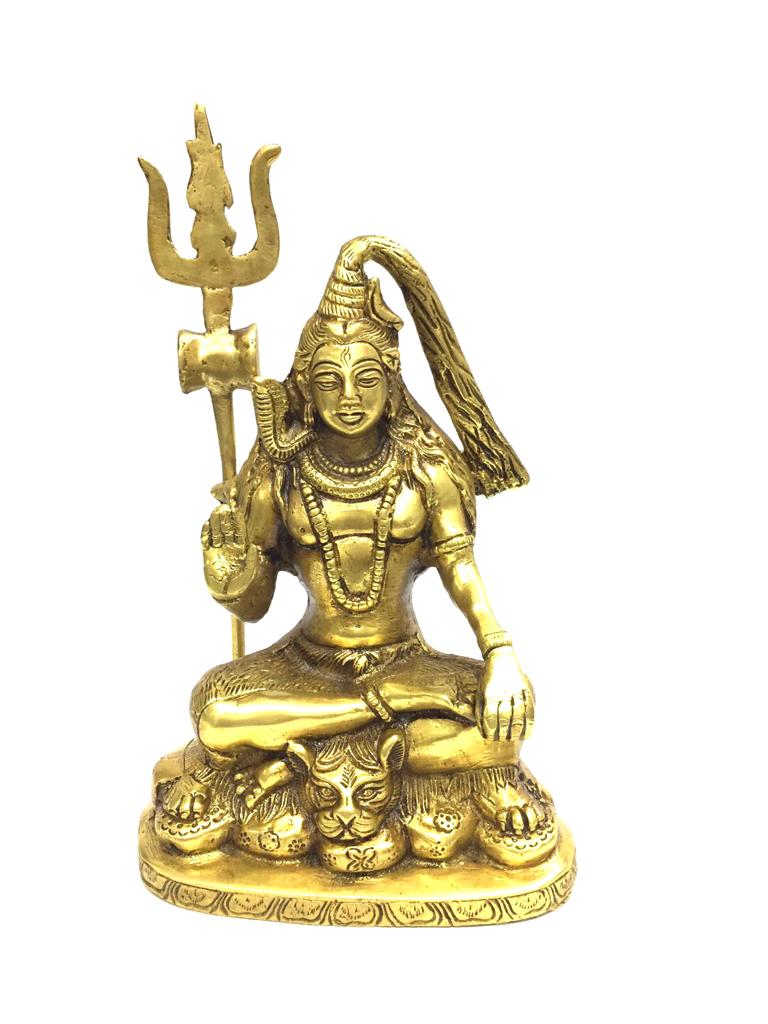 Adi-Dev Shiv God Idols Handcrafted From Brass Largest Collection At Tamrapatra