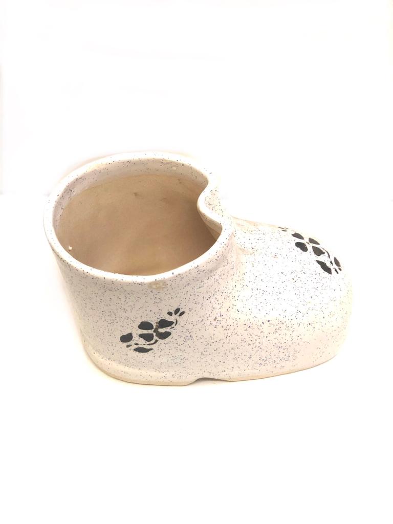 Ceramic Planter Pots Boot Shoes Design Outdoor Décor Designs By Tamrapatra