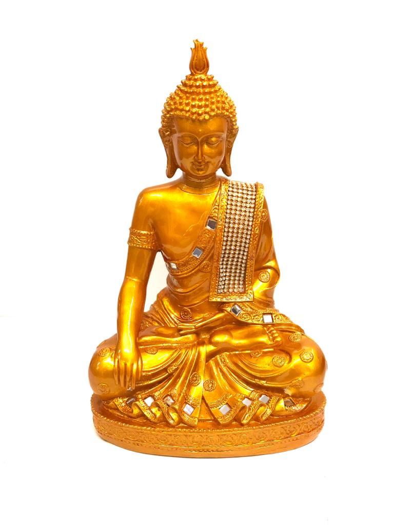 Sitting Buddha Figure Spiritual Décor Interior Collections Showpiece By Tamrapatra