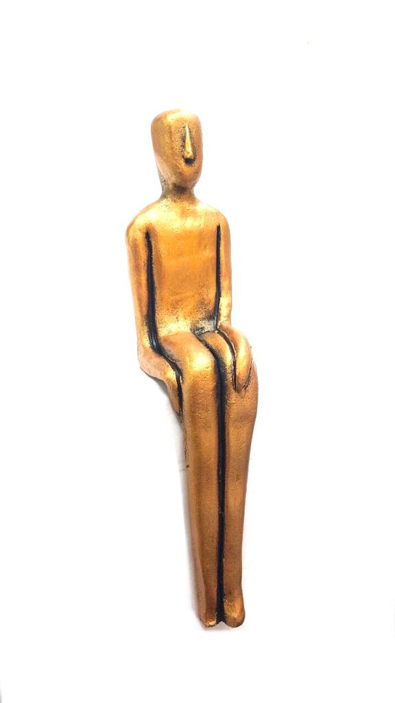Sitting Terracotta Figurine New Modern Series For Decoration New By Tamrapatra
