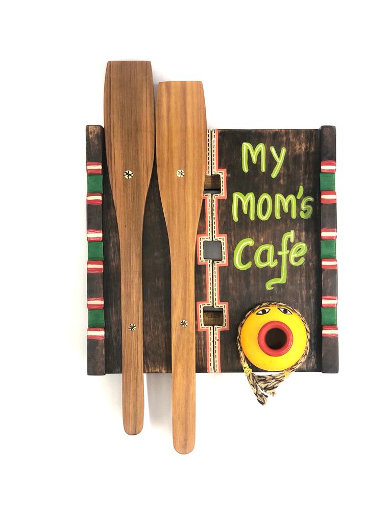 My Mom's Café Kitchen Wall Décor Colorful With Spatula Tamrapatra