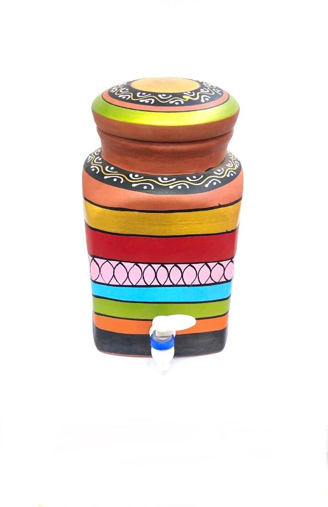 Water Jugs Square Hand Painted Squared Shaped In Various Designs From Tamrapatra
