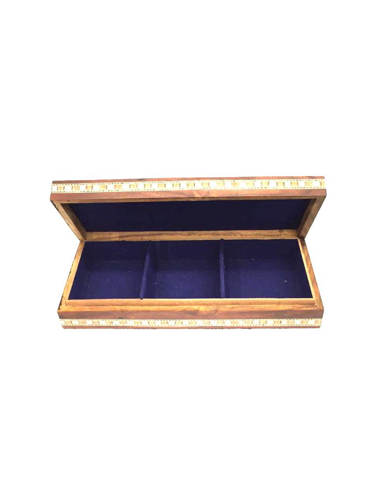 Long Wooden Storage Utility Gemstones Box Fashion Accessories By Tamrapatra