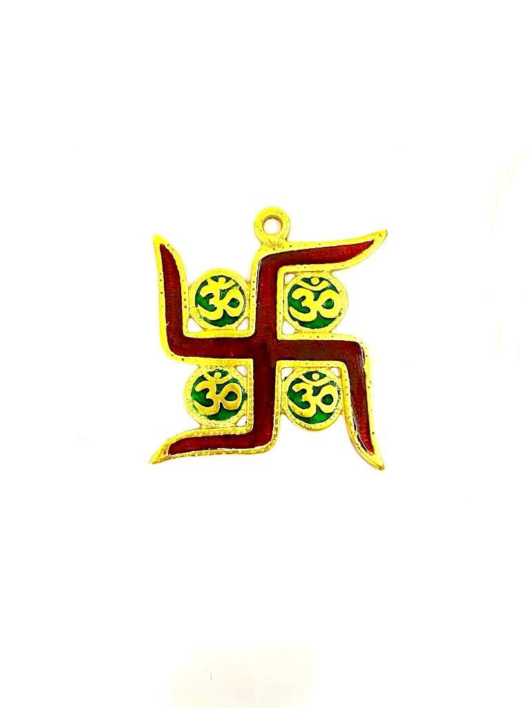 Auspicious Om Swastik Shubh Labh Hanging Crafts Handmade Gifts By Tamrapatra