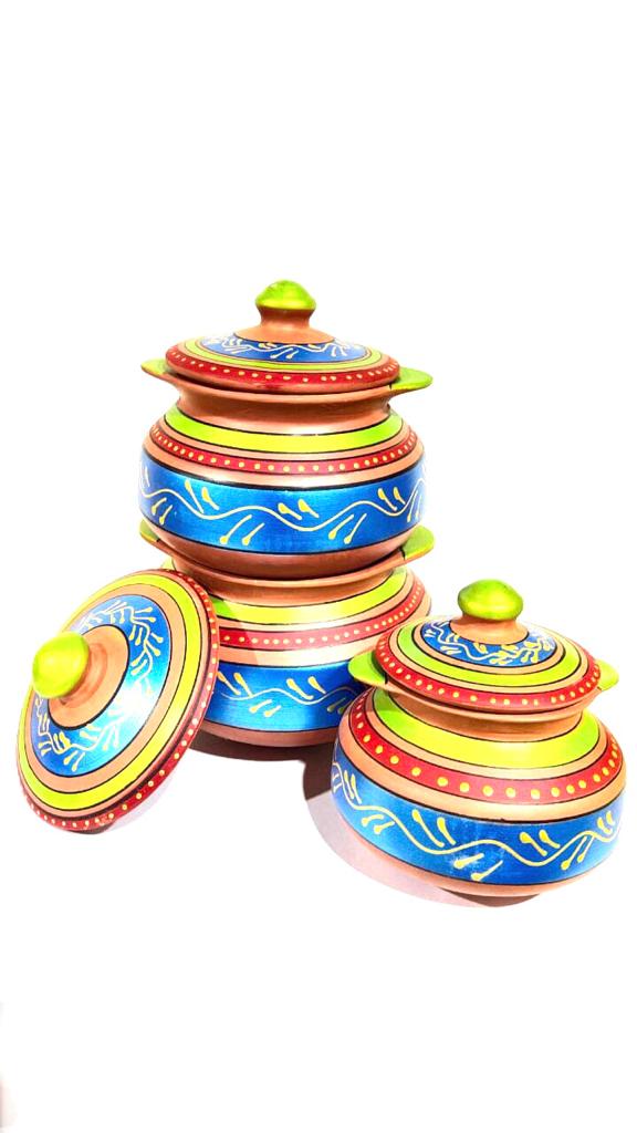 Earthenware Cooking Utensils Tameda Hand Painted New Arrivals From Tamrapatra
