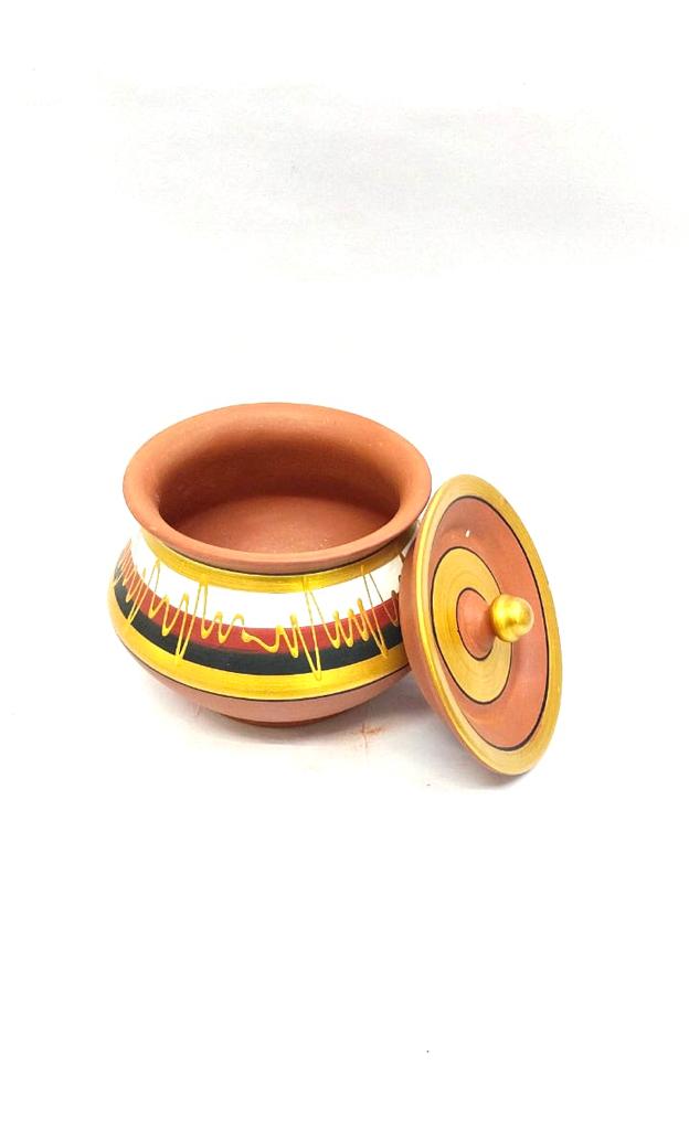 Hand Painted Terracotta Handi In Various Size Creations Available From Tamrapatra