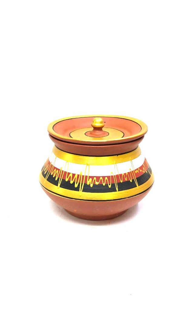 Hand Painted Terracotta Handi In Various Size Creations Available From Tamrapatra