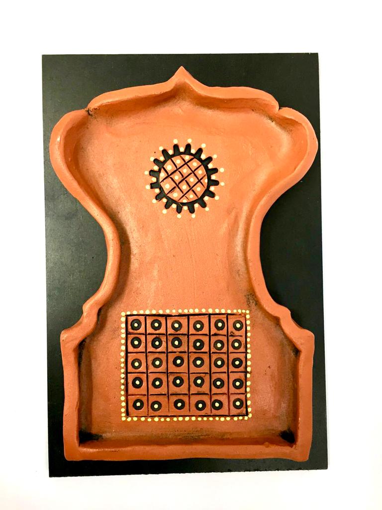 Designer Jharokha Handcrafted From Terracotta On MDF Wall Décor Tamrapatra