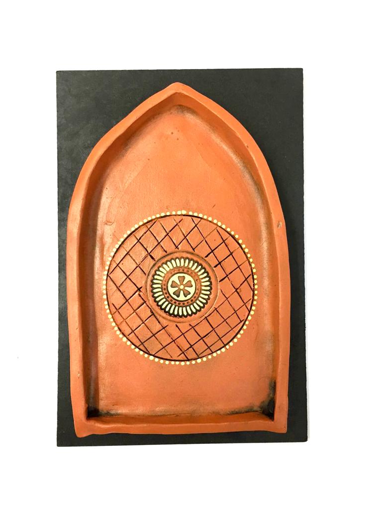 Designer Jharokha Handcrafted From Terracotta On MDF Wall Décor Tamrapatra