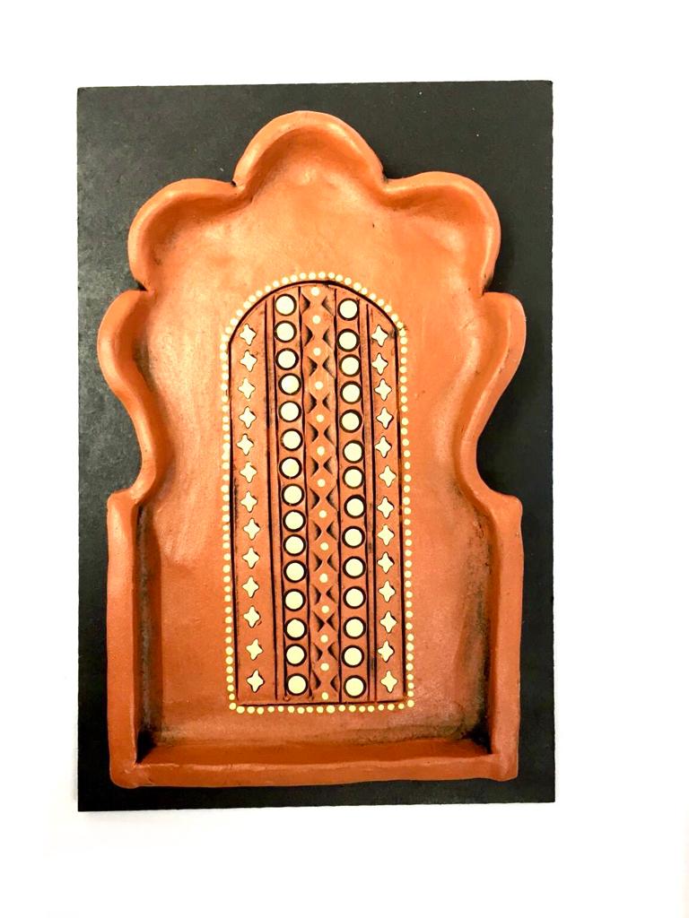 Designer Jharokha Handcrafted From Terracotta On MDF Wall Décor Tamrapatra