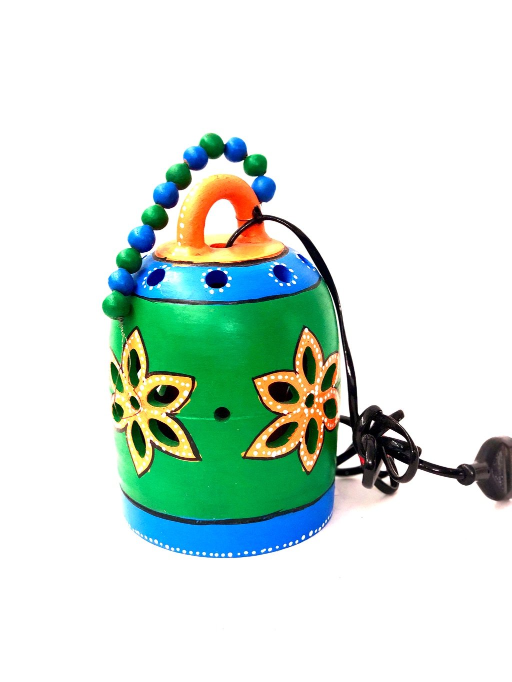 Lightings Colourful Terracotta Hangings Bell Shape Attraction Tamrapatra