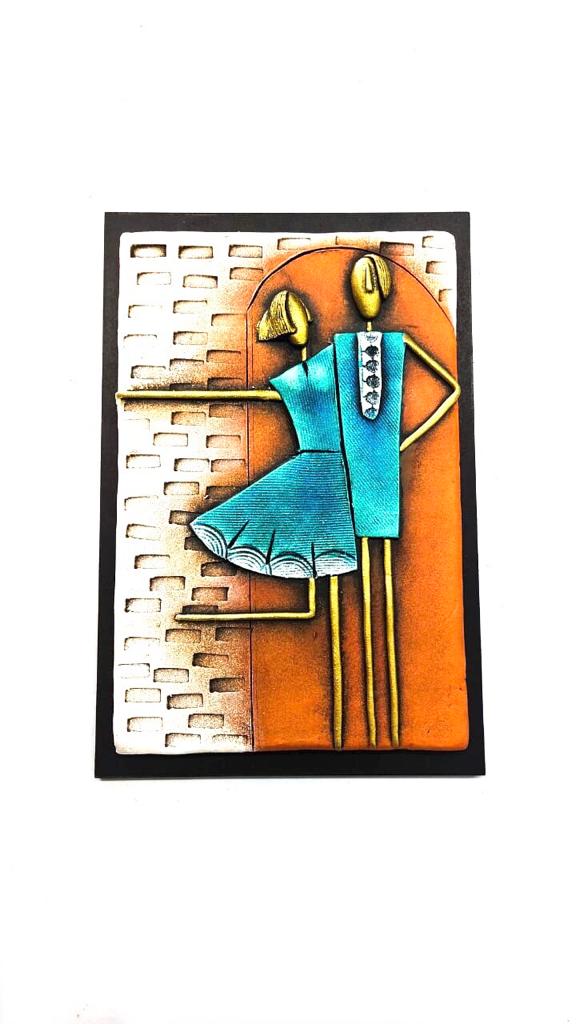 Couple Wall Hanging Plates Unique Decoration With Terracotta & MDF By Tamrapatra