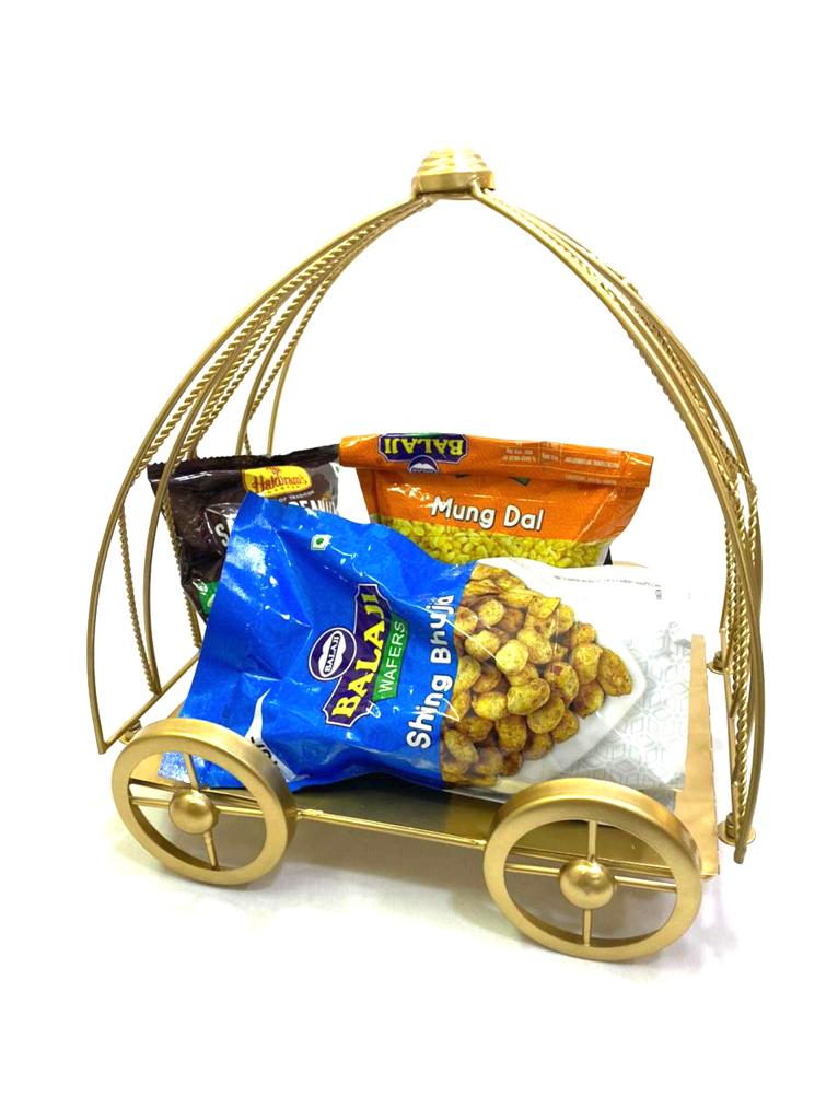 Trolley Non Movable For Gifting Decoration Centre Table Jars From Tamrapatra