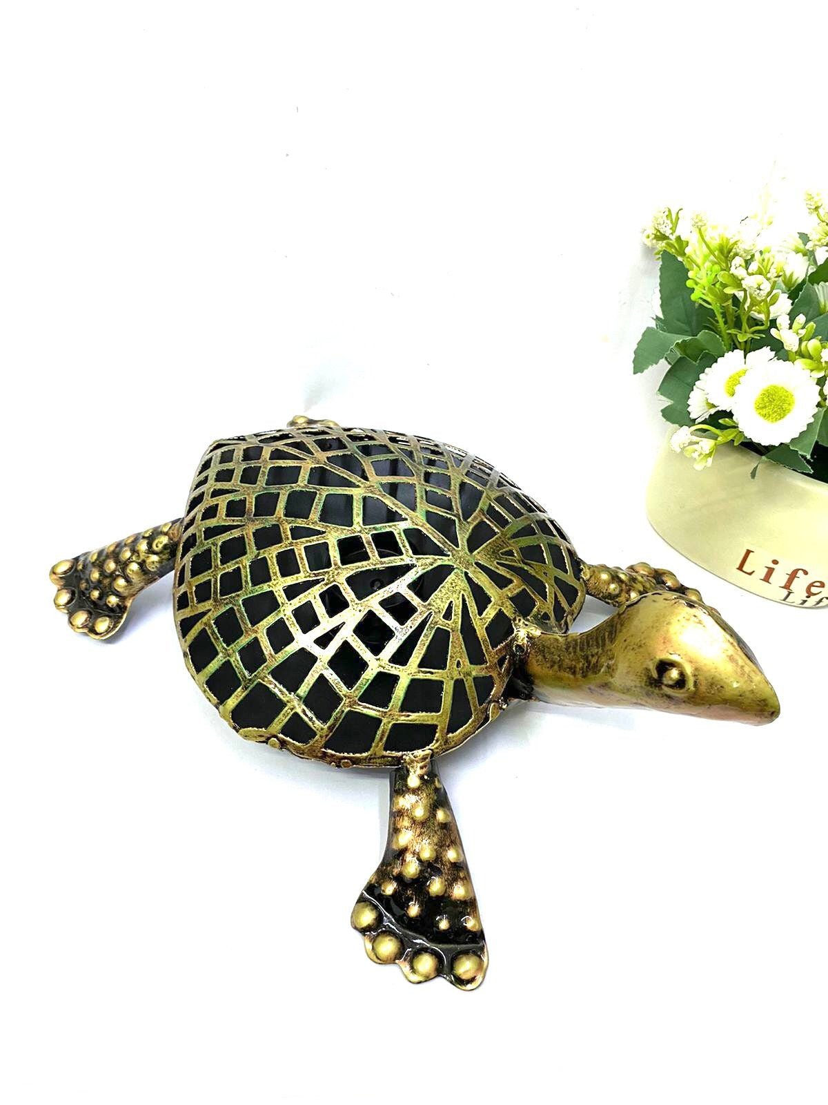 Tortoise Jali Candle Holder Adds Beauty To Your Space Lucky Arts By Tamrapatra