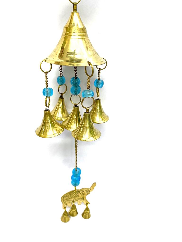 Traditional Elephant Golden Hangings Exclusive Metal Crafts From Tamrapatra