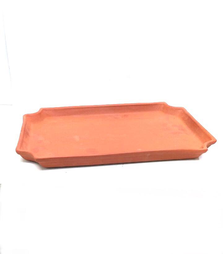 Earthen Tray To Serve Beverages & Snacks In Various Shapes Kitchen By Tamrapatra