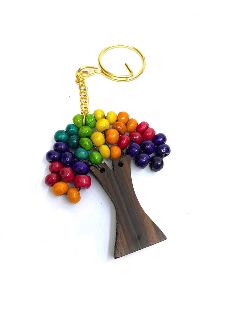 Tree Wooden Keychains Exclusive Crafts Exciting Shades Collection Tamrapatra
