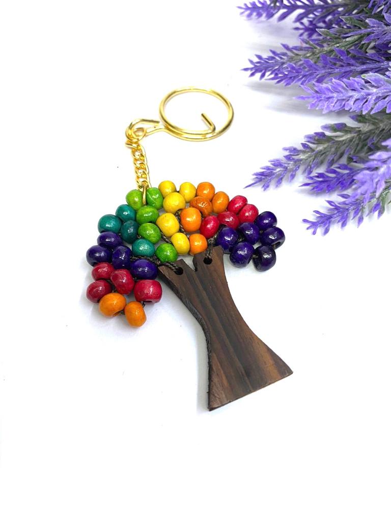 Tree Wooden Keychains Exclusive Crafts Exciting Shades Collection Tamrapatra